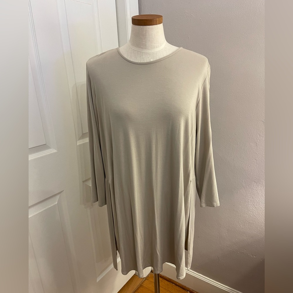 JJill wearever collection taupe tunic top XL